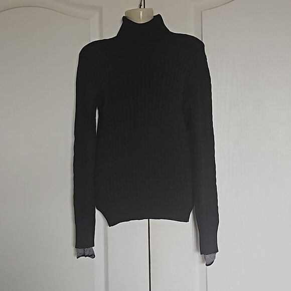 Nautica Women's Turtle Neck Cotton Sweater XS Navy Blue - Picture 2 of 16